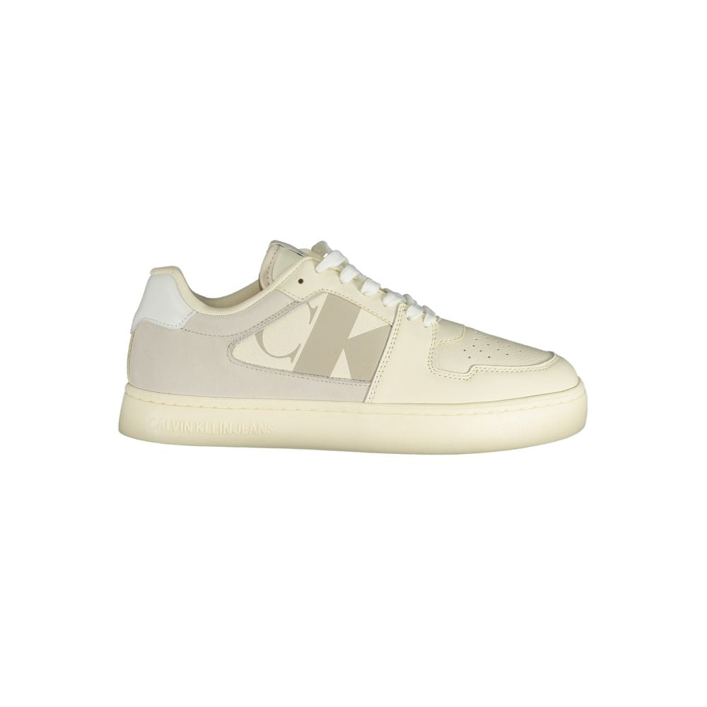 Bianco Polyurethane Men Sneaker - ventzia