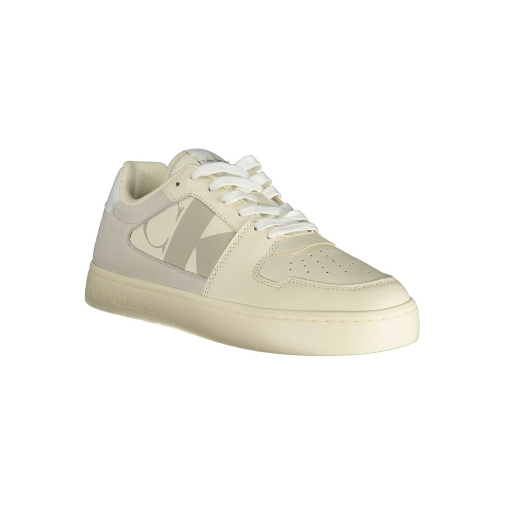 Bianco Polyurethane Men Sneaker - ventzia