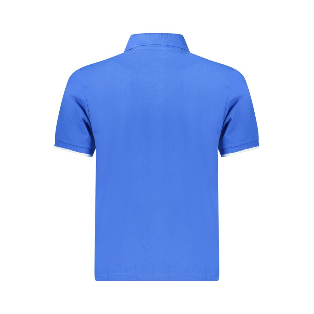 Blue Cotton Men Polo - ventzia