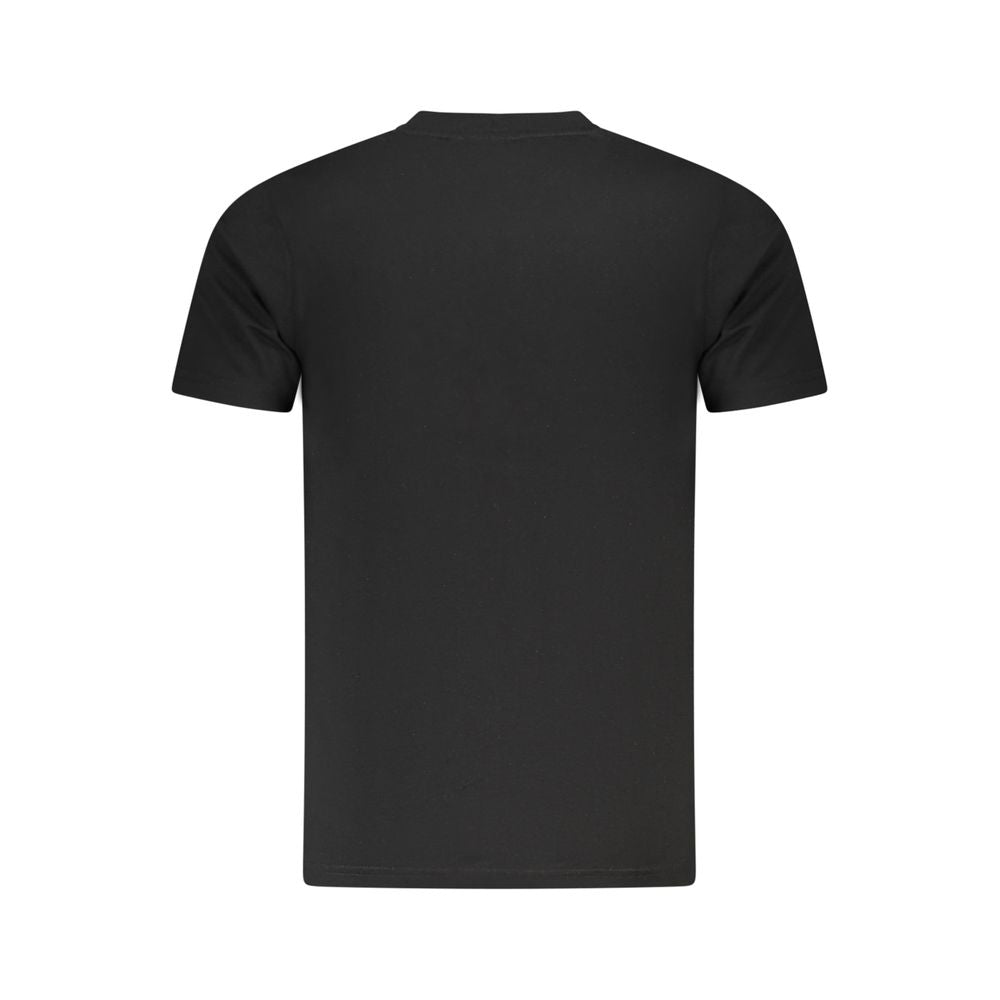 Black Cotton Mens T-Shirt - ventzia