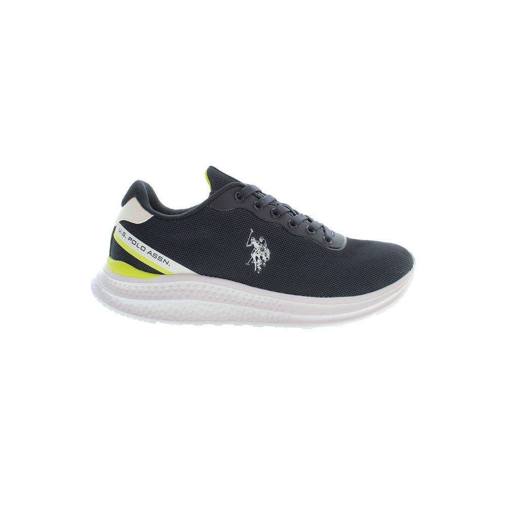 Blu Polyurethane Men Sneaker - ventzia