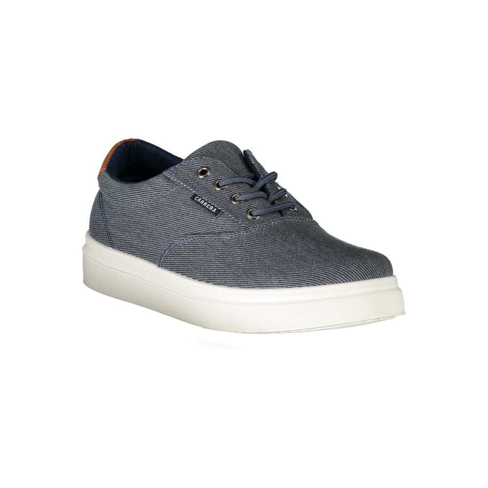 Blue Polyurethane Men Sneaker - ventzia