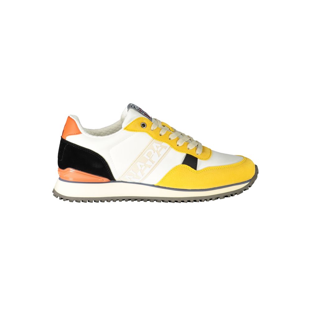 Yellow Polyurethane Men Sneaker - ventzia