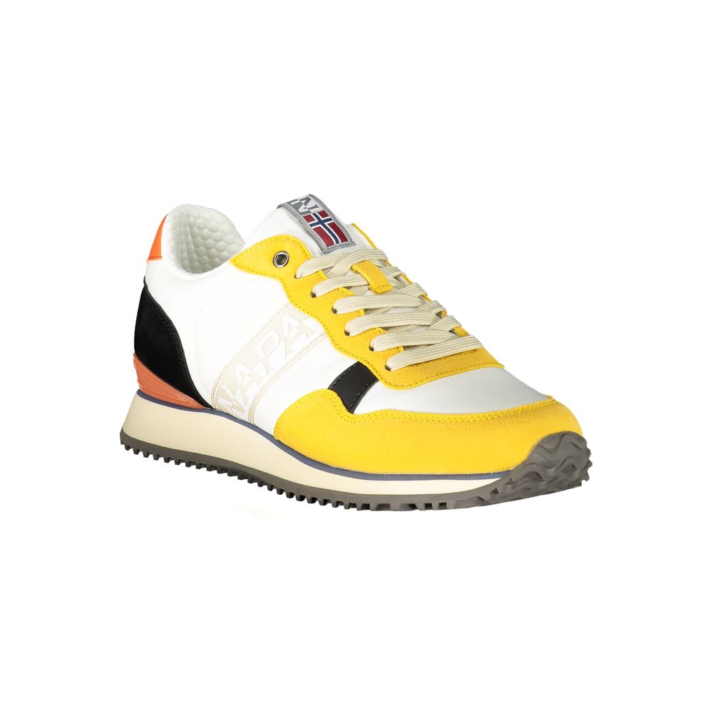 Yellow Polyurethane Men Sneaker - ventzia