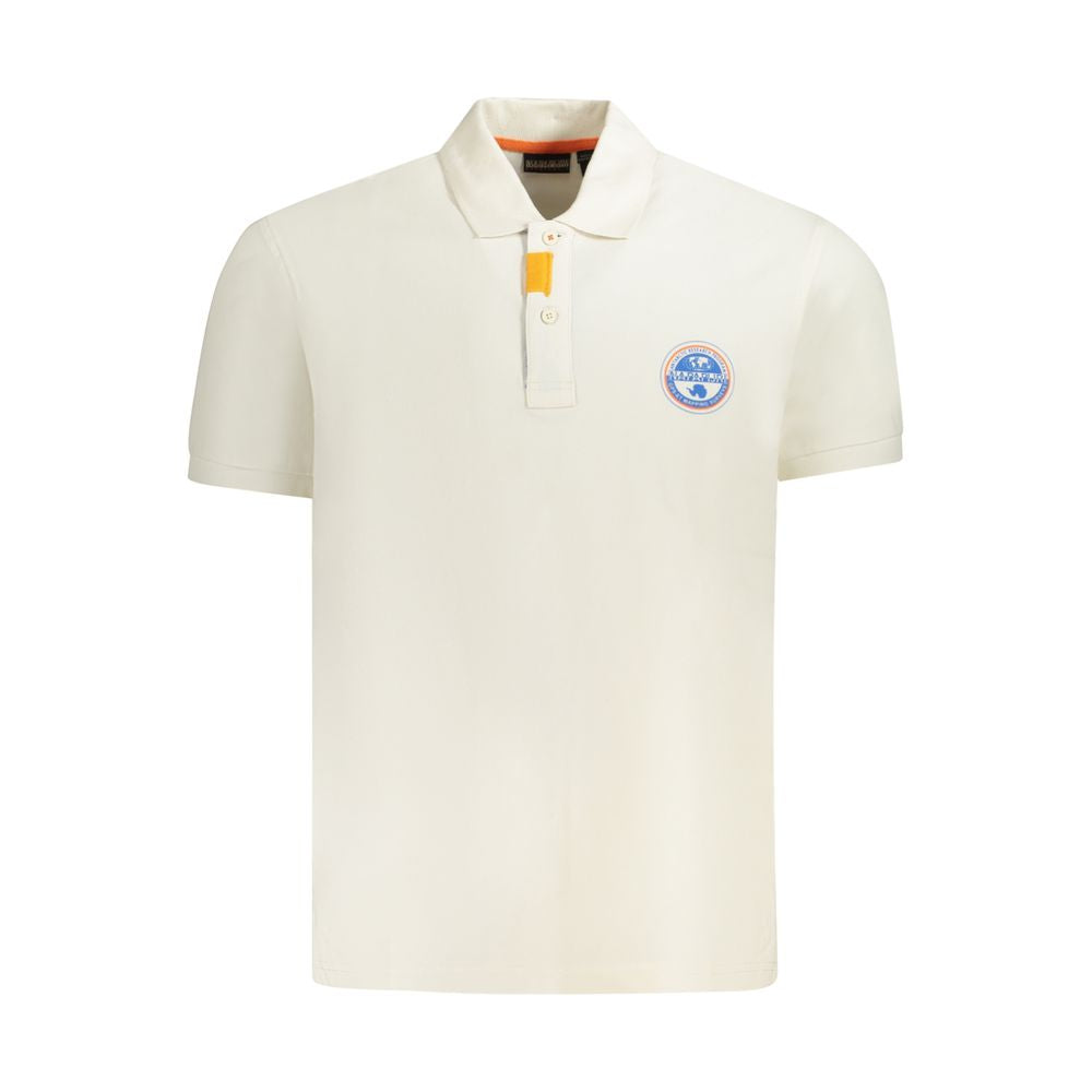 White Cotton Men Polo - ventzia