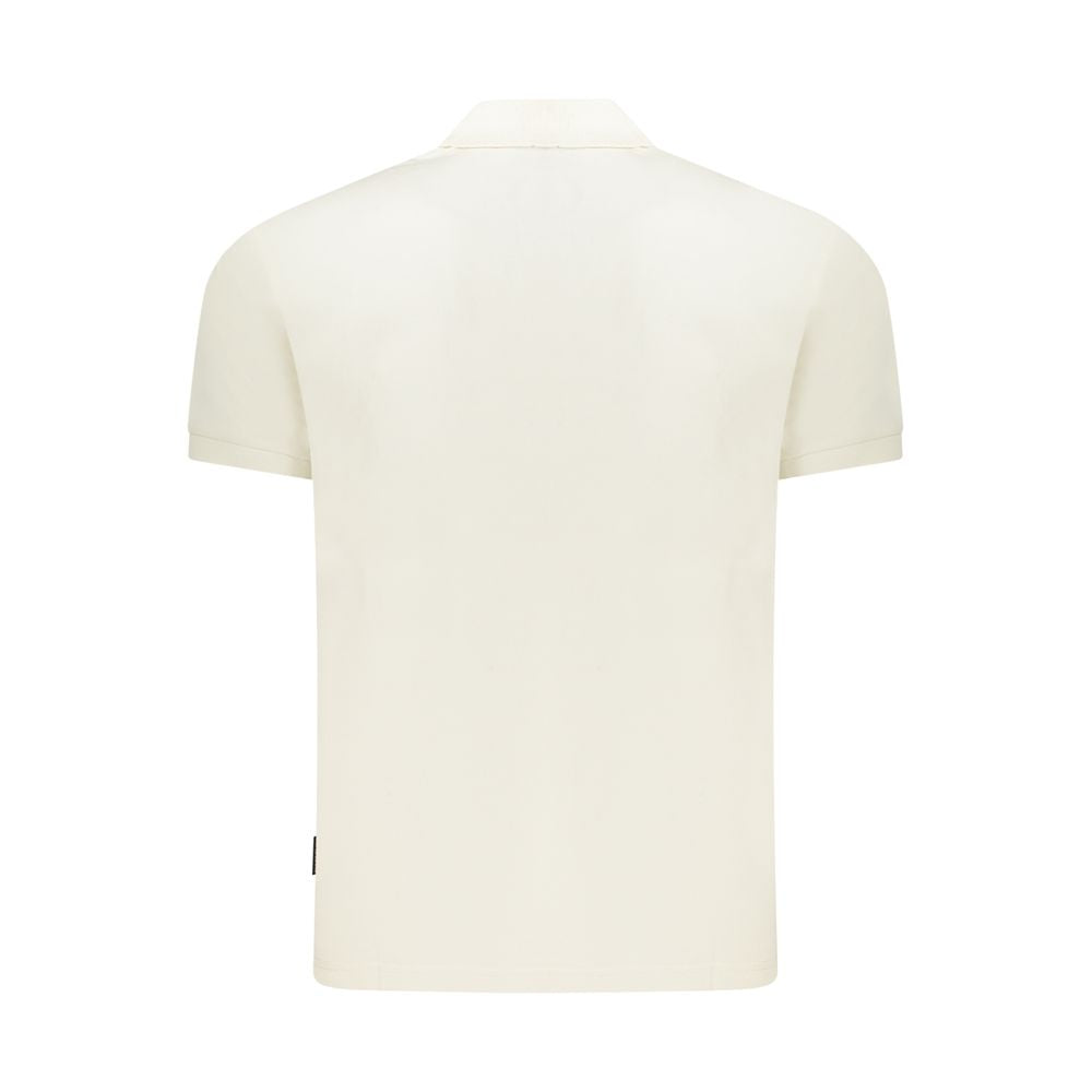 White Cotton Men Polo - ventzia