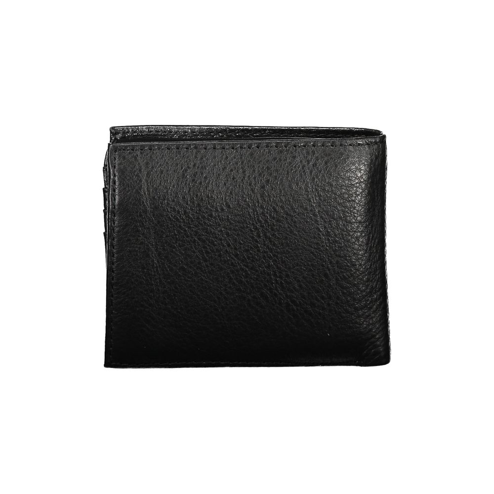 Sleek Black Leather Wallet with Ample Storage - ventzia