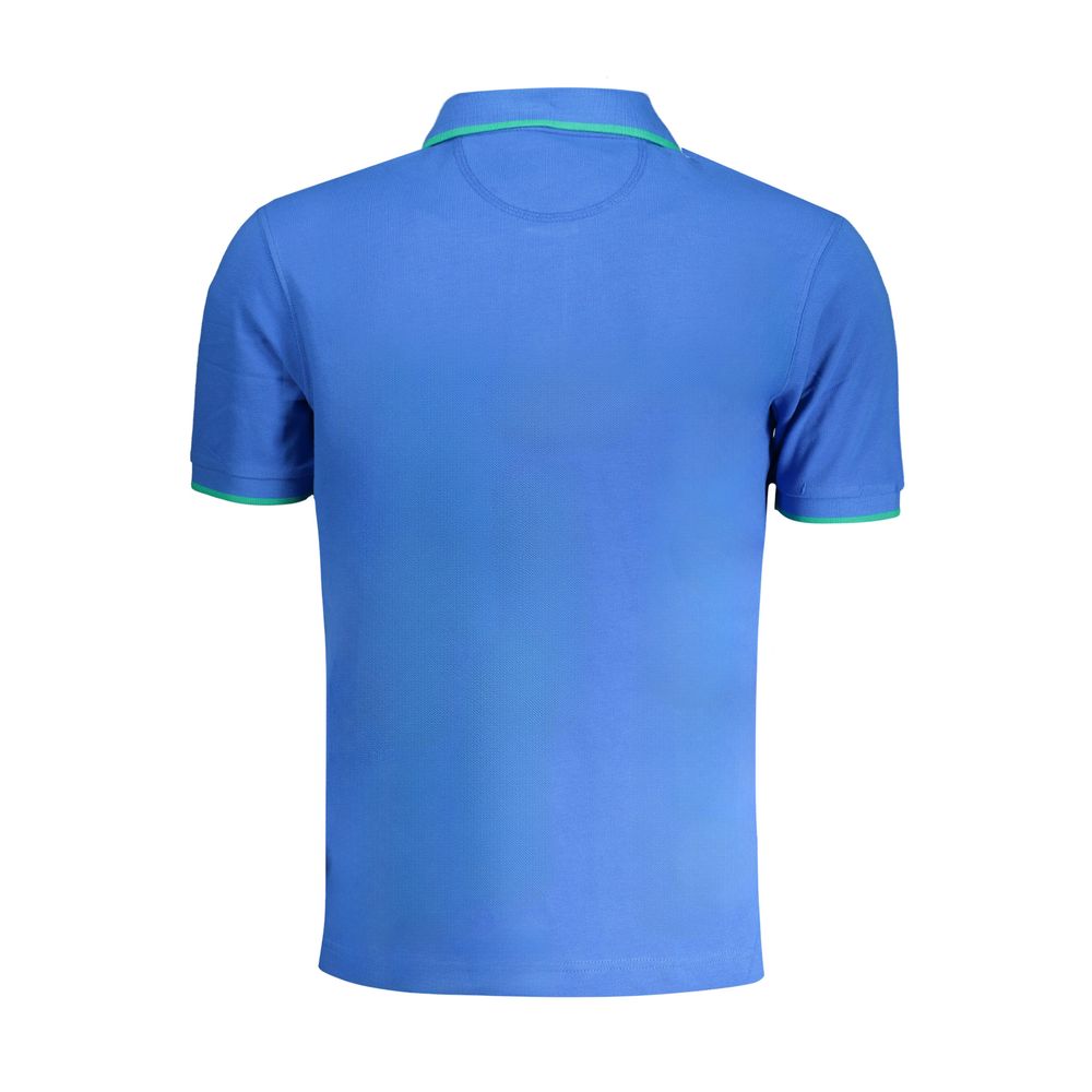 Blu Cotton Mens Polo Shirt - ventzia