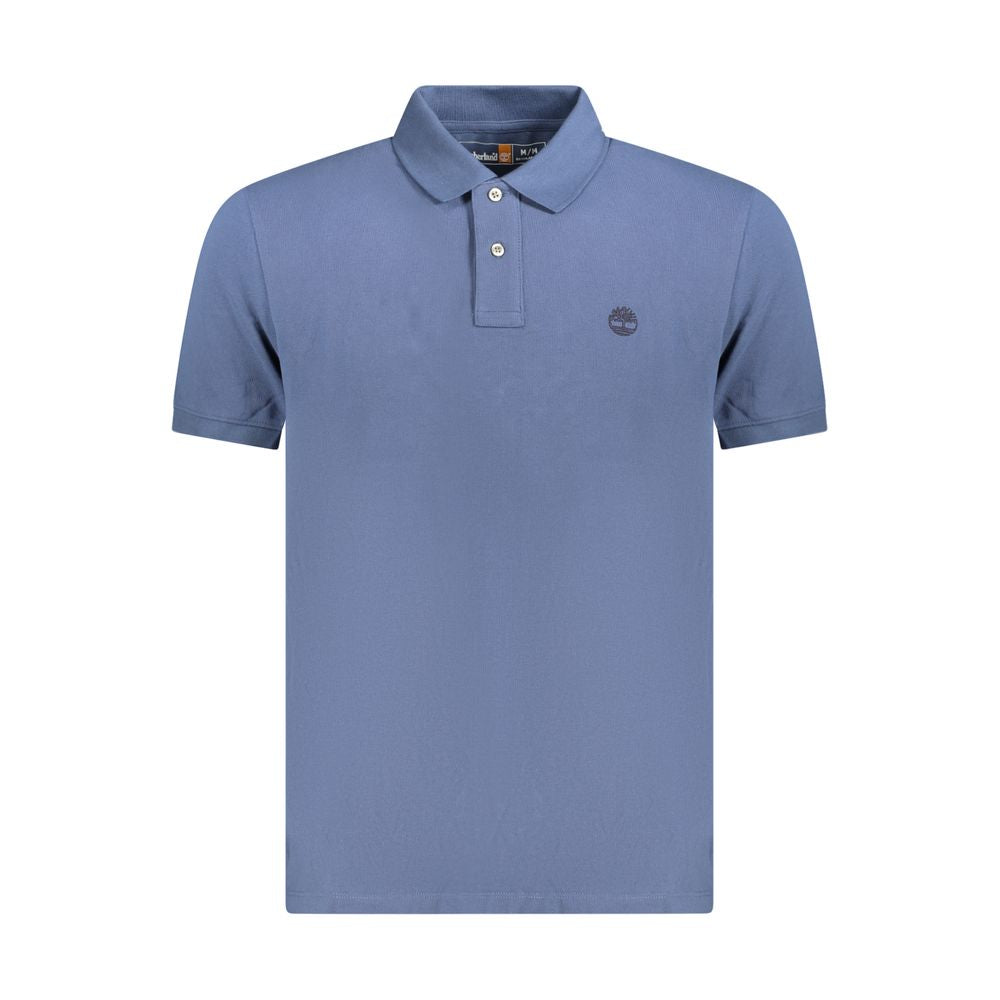 Blue Cotton Men Polo - ventzia