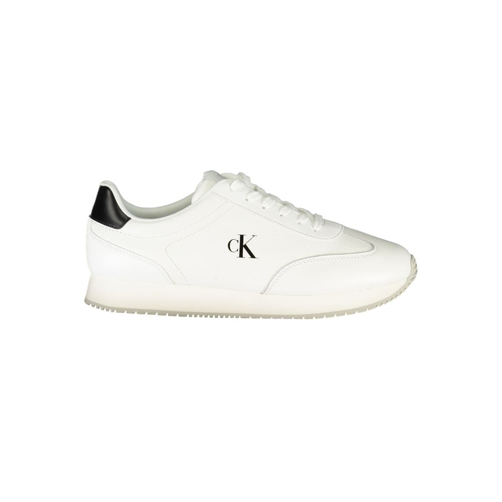Bianco Polyurethane Men Sneaker - ventzia