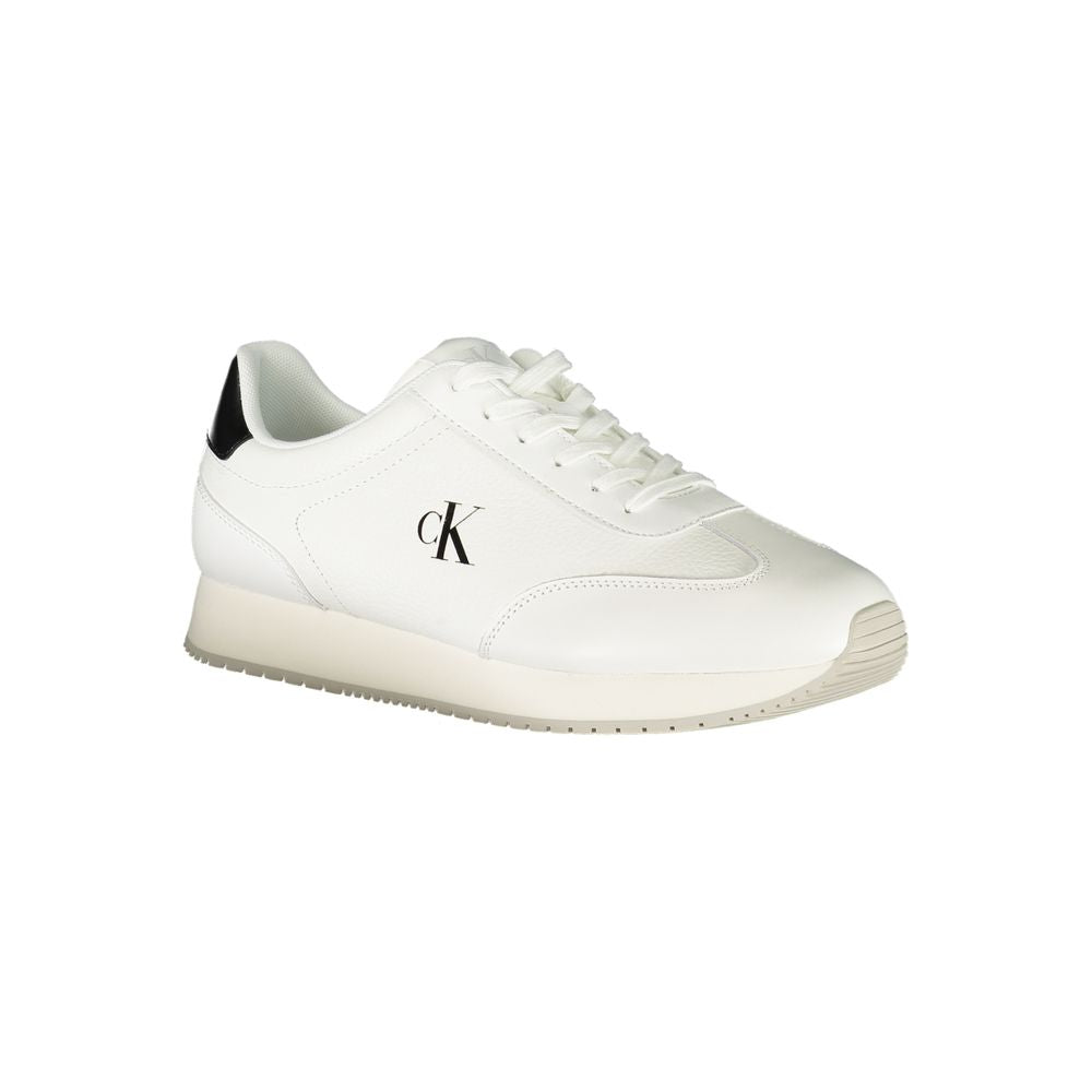 Bianco Polyurethane Men Sneaker - ventzia