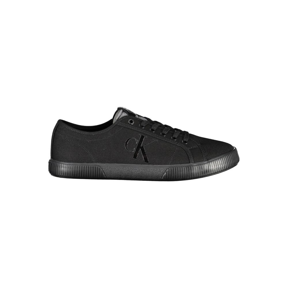 Black Cotton Men Sneaker - ventzia