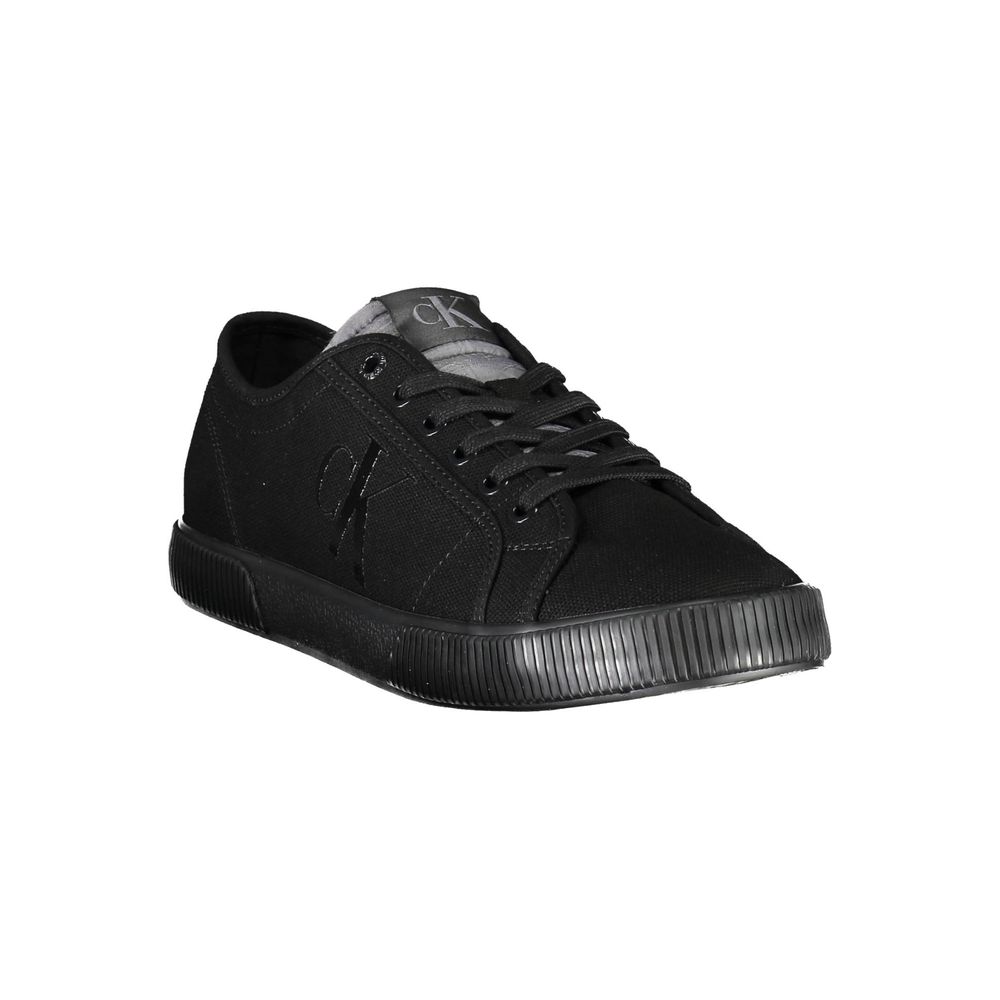 Black Cotton Men Sneaker - ventzia