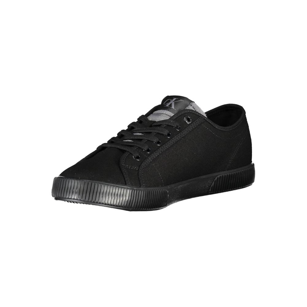 Black Cotton Men Sneaker - ventzia
