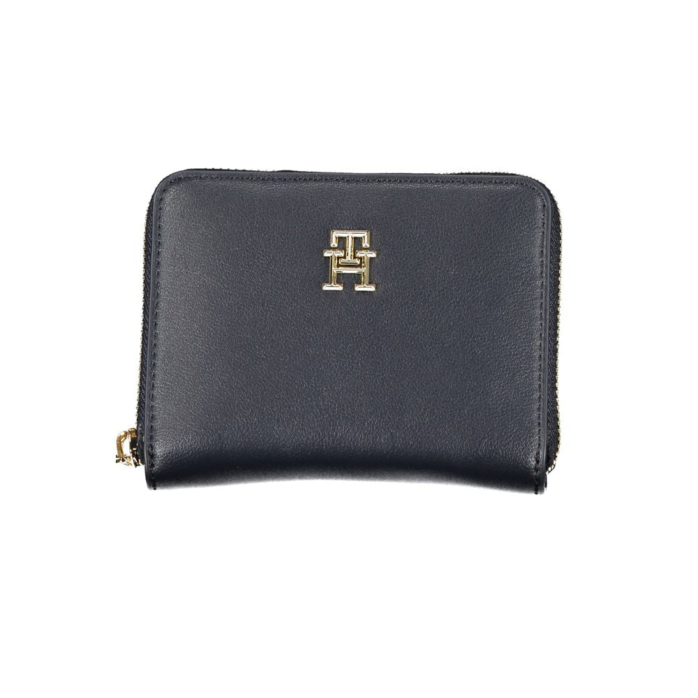 Blue Polyurethane Women Wallet - ventzia