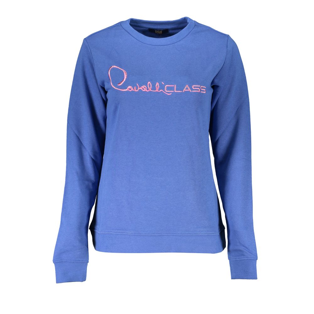 Blue Cotton Women's Sweatshirt - ventzia