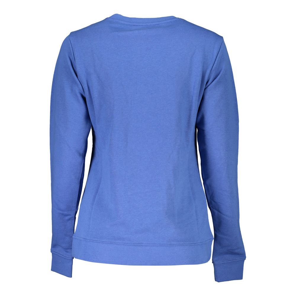 Blue Cotton Women's Sweatshirt - ventzia