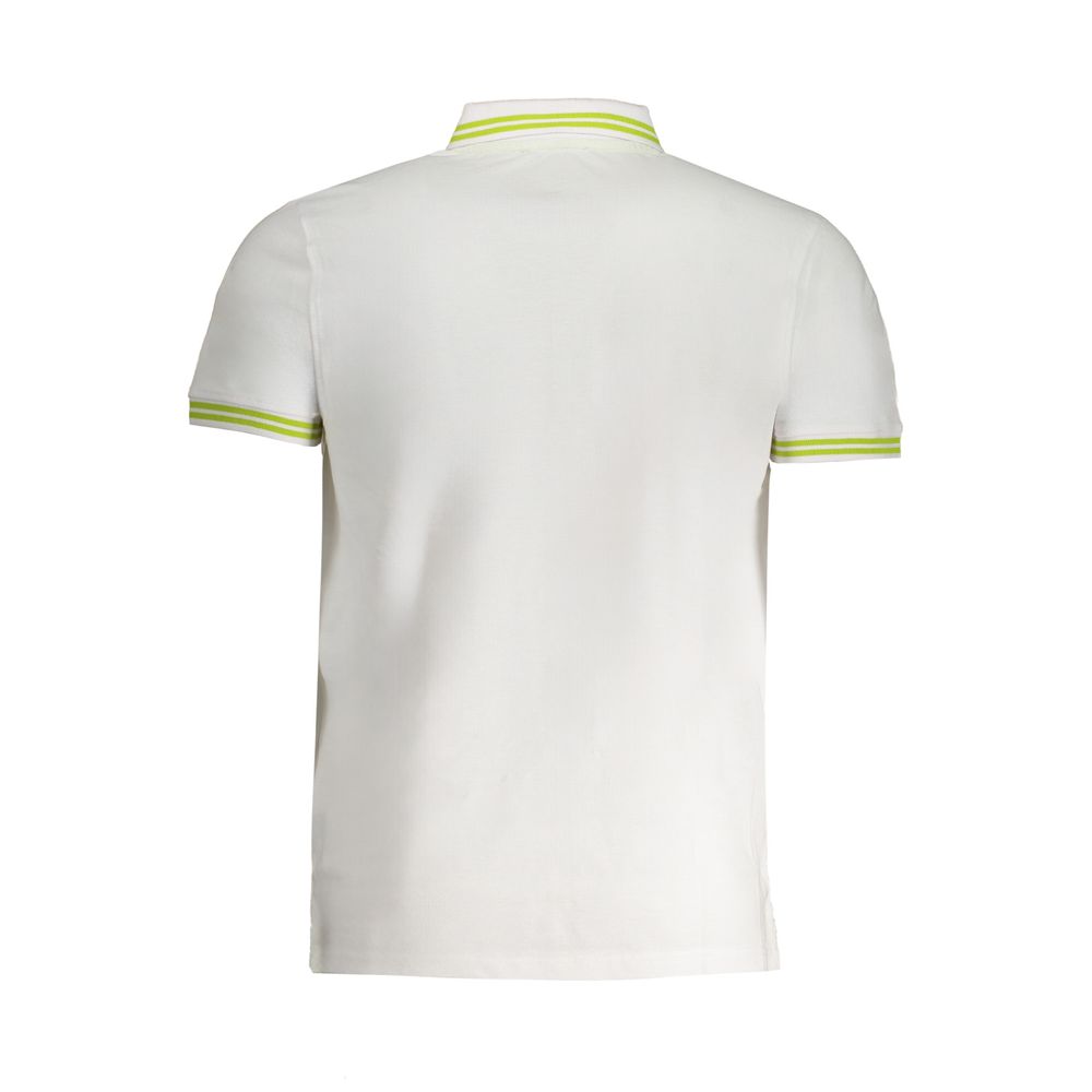 White Cotton Men Polo Shirt - ventzia