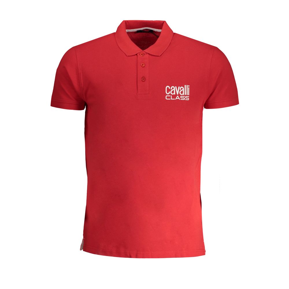 Red Cotton Men Polo Shirt - ventzia