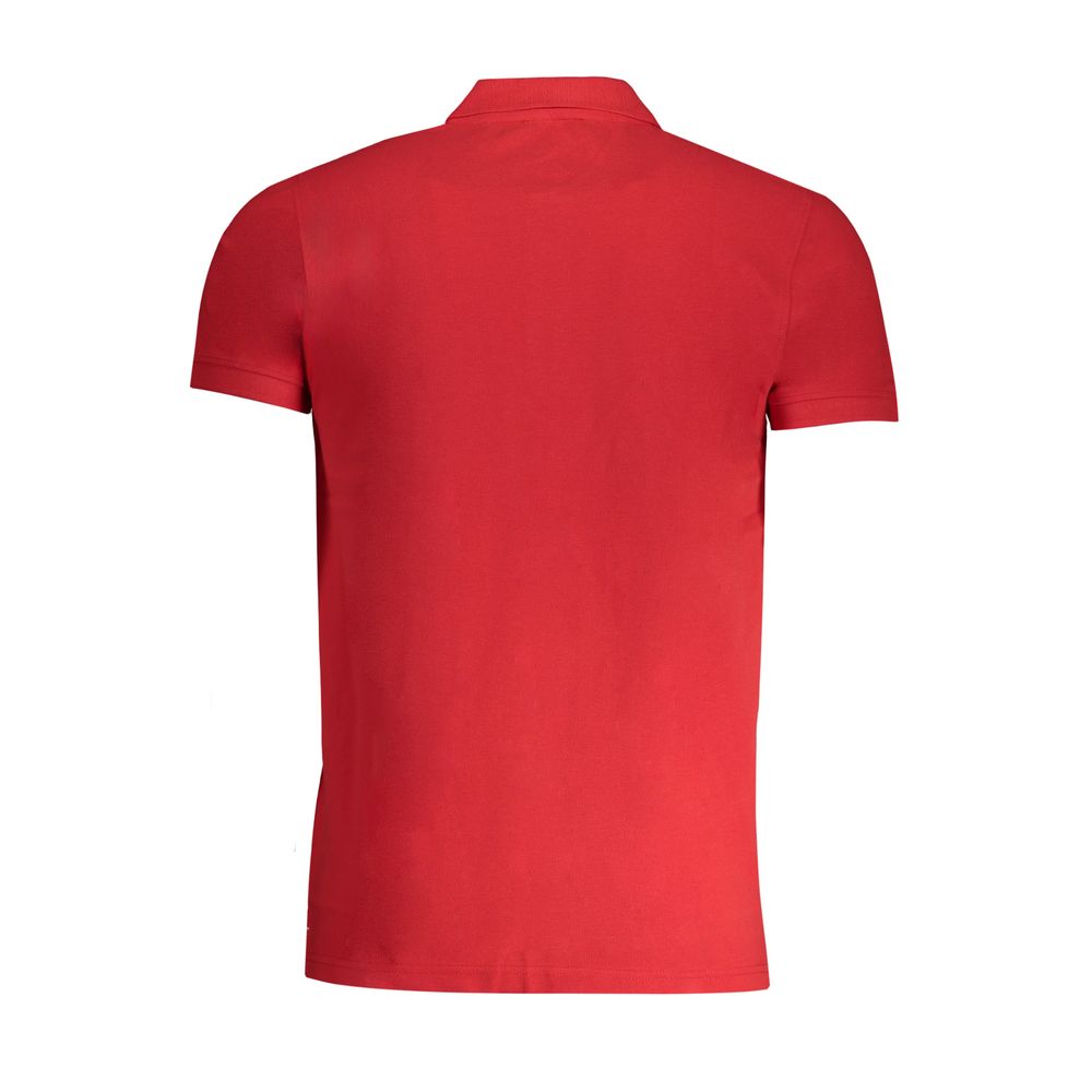 Red Cotton Men Polo Shirt - ventzia