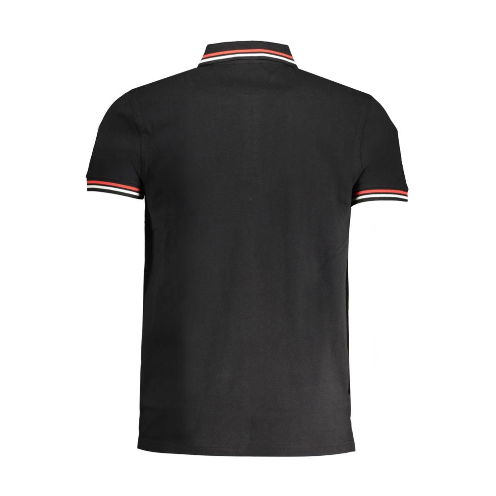 Black Cotton Men Polo Shirt - ventzia