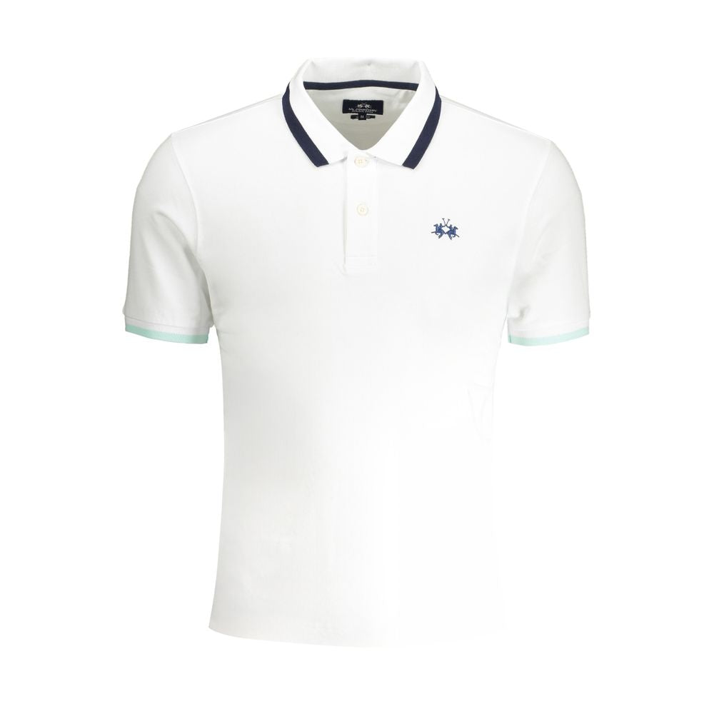 White Cotton Men's Polo Shirt - ventzia