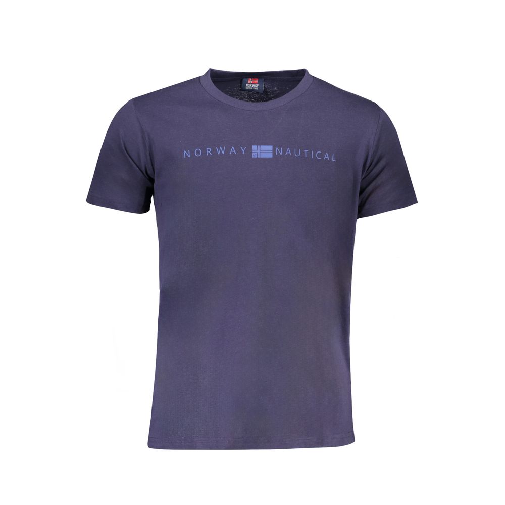 Blue Cotton Men T-Shirt - ventzia