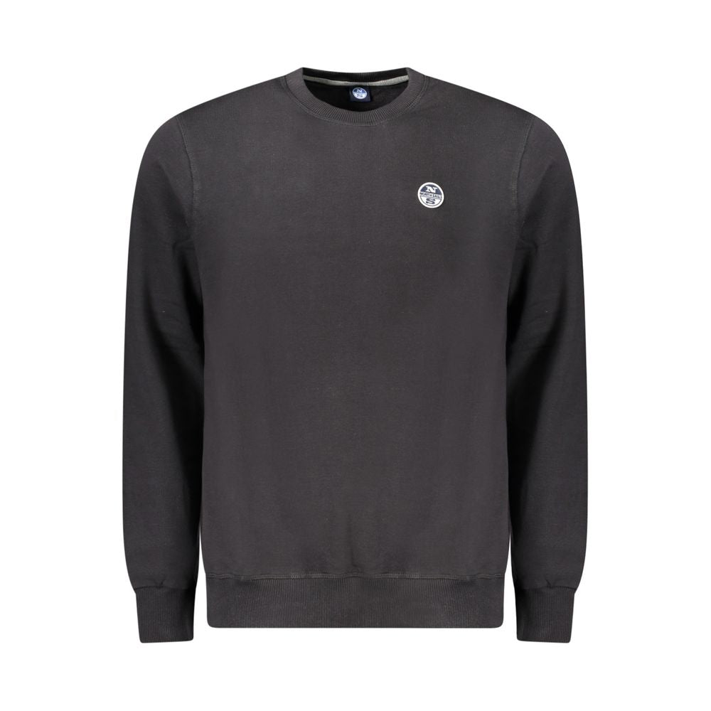 Black Cotton Men's Sweatshirt - ventzia