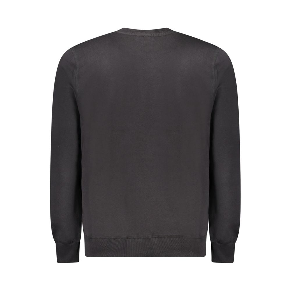 Black Cotton Men's Sweatshirt - ventzia