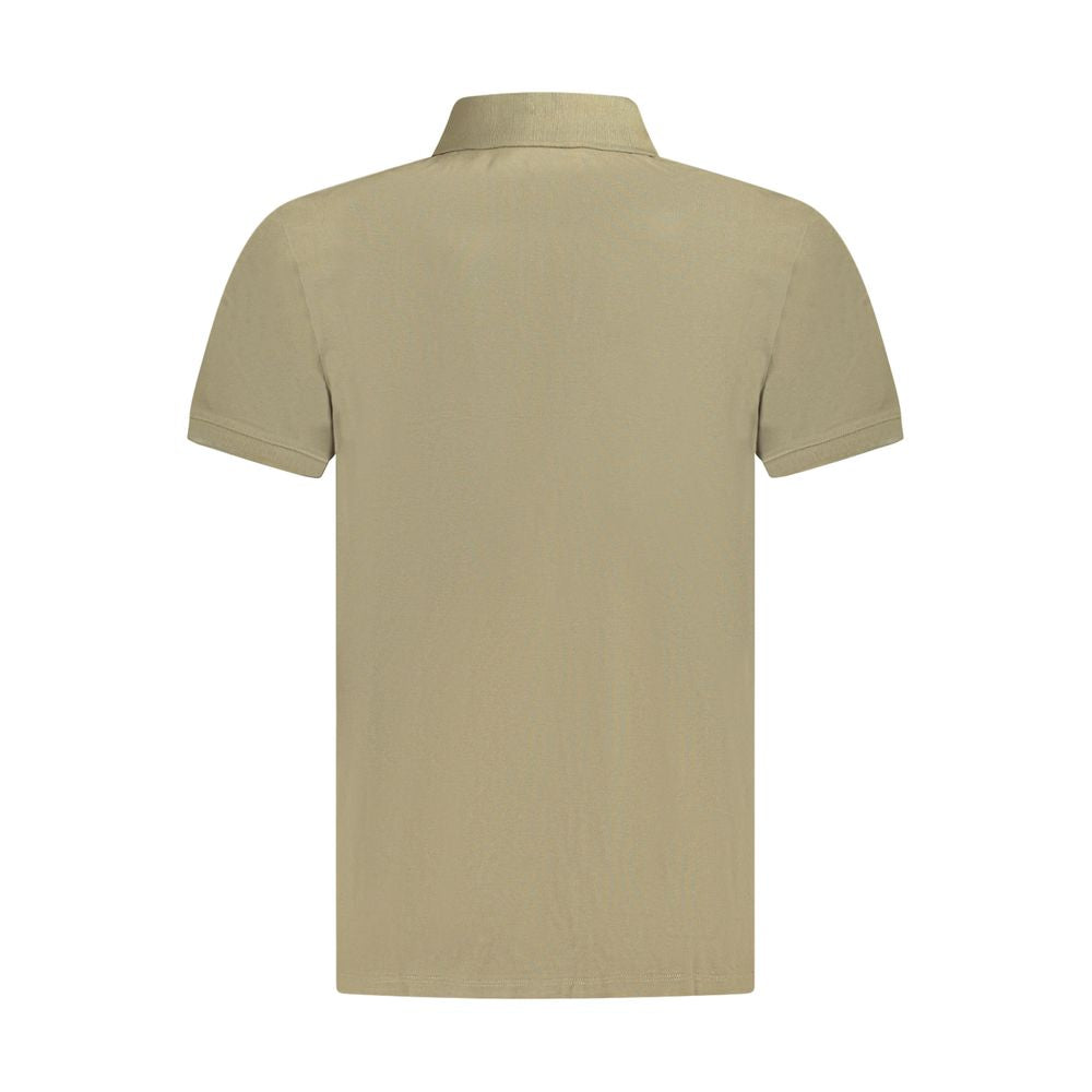 Brown Cotton Men Polo Shirt - ventzia