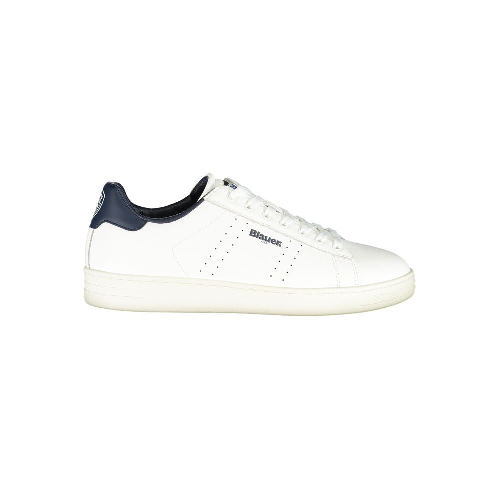 Bianco Polyurethane Men Sneaker - ventzia