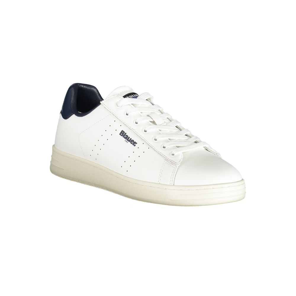 Bianco Polyurethane Men Sneaker - ventzia