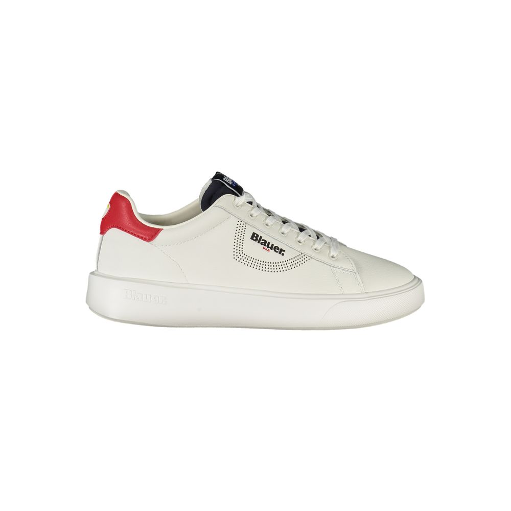 White Polyester Sneaker