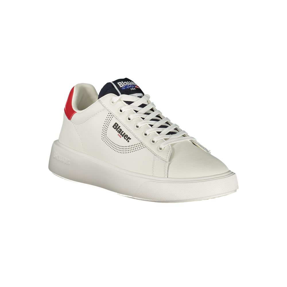Bianco Polyurethane Men Sneaker - ventzia