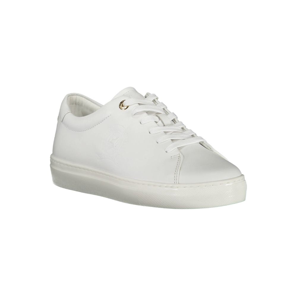 White Leather Women Sneaker - ventzia