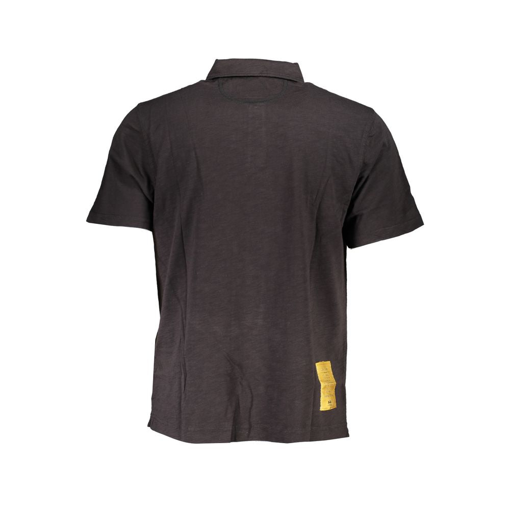 Black Cotton Men's Polo Shirt - ventzia