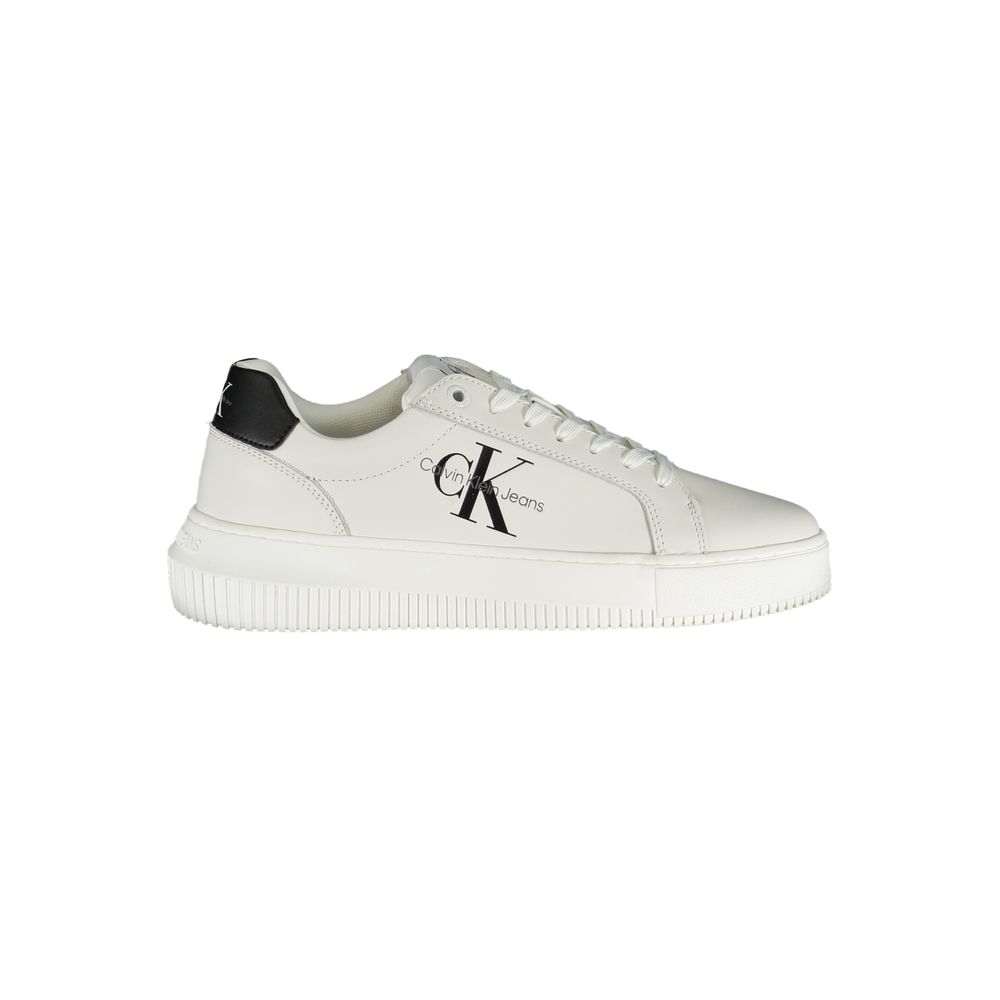 Eco-Chic White Sneakers with Contrast Details - ventzia