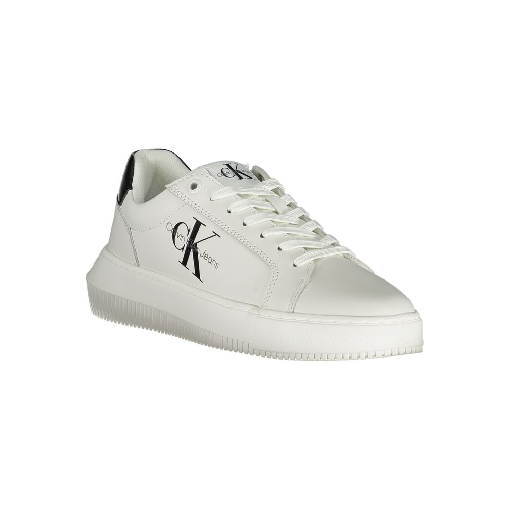 Eco-Chic White Sneakers with Contrast Details - ventzia