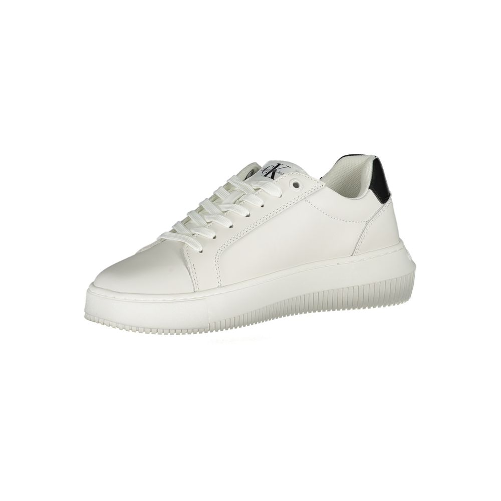 Eco-Chic White Sneakers with Contrast Details - ventzia