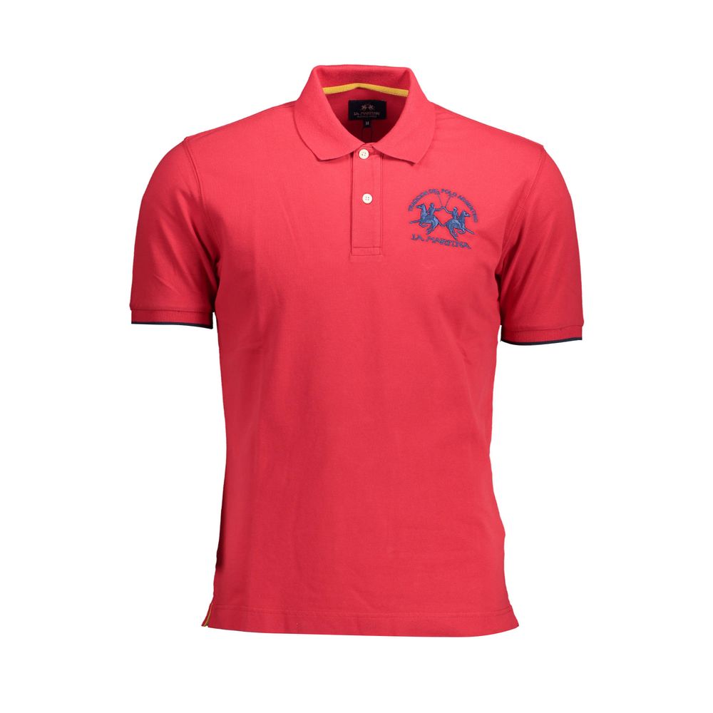 Red Cotton Polo T-Shirt - ventzia