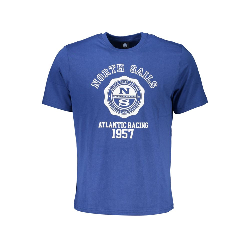 Blue Cotton Men T-Shirt - ventzia