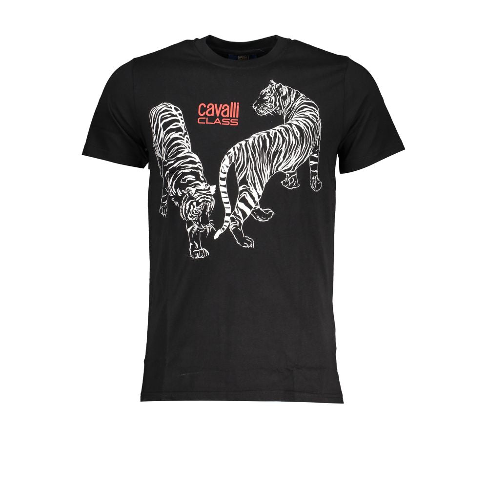 Black Cotton Men T-Shirt - ventzia