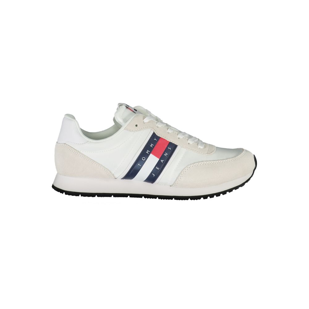 White Beige Polyester Men Sneaker - ventzia