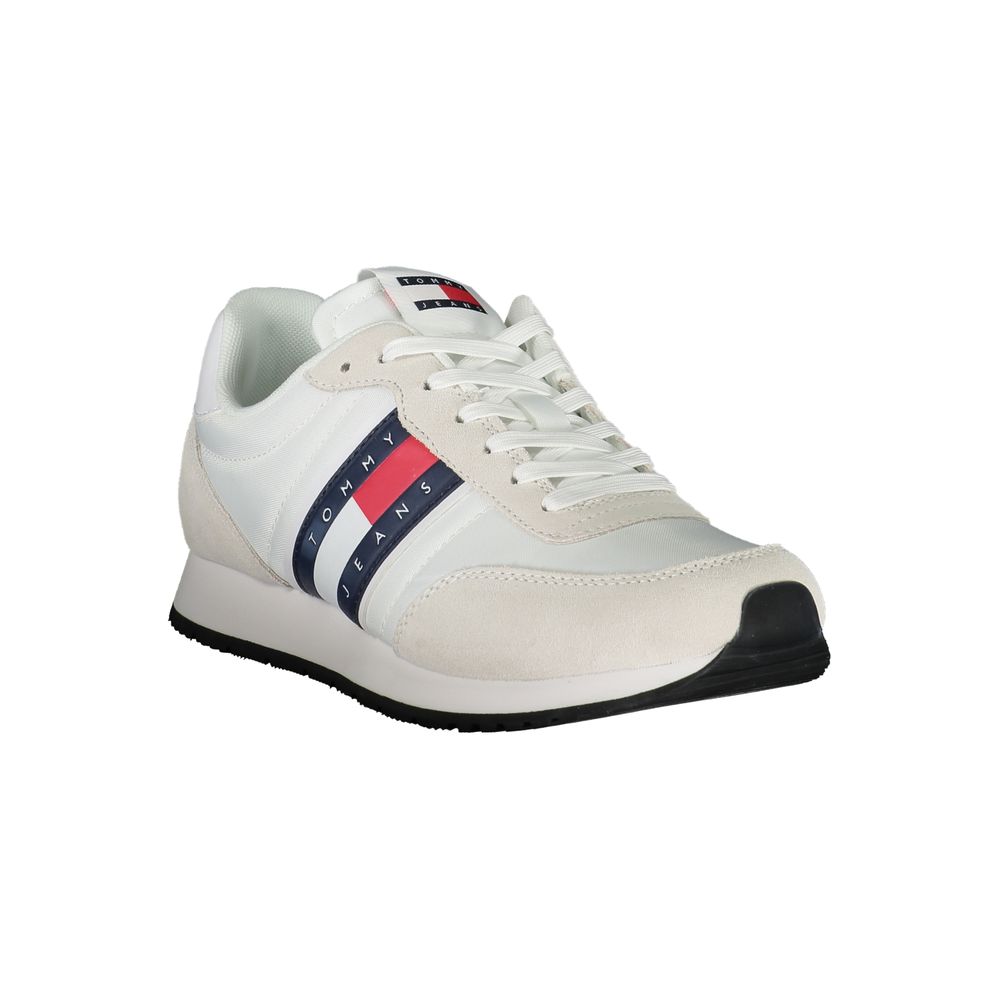 White Beige Polyester Men Sneaker - ventzia