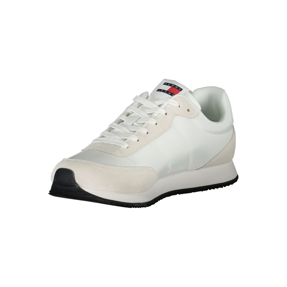 White Beige Polyester Men Sneaker - ventzia
