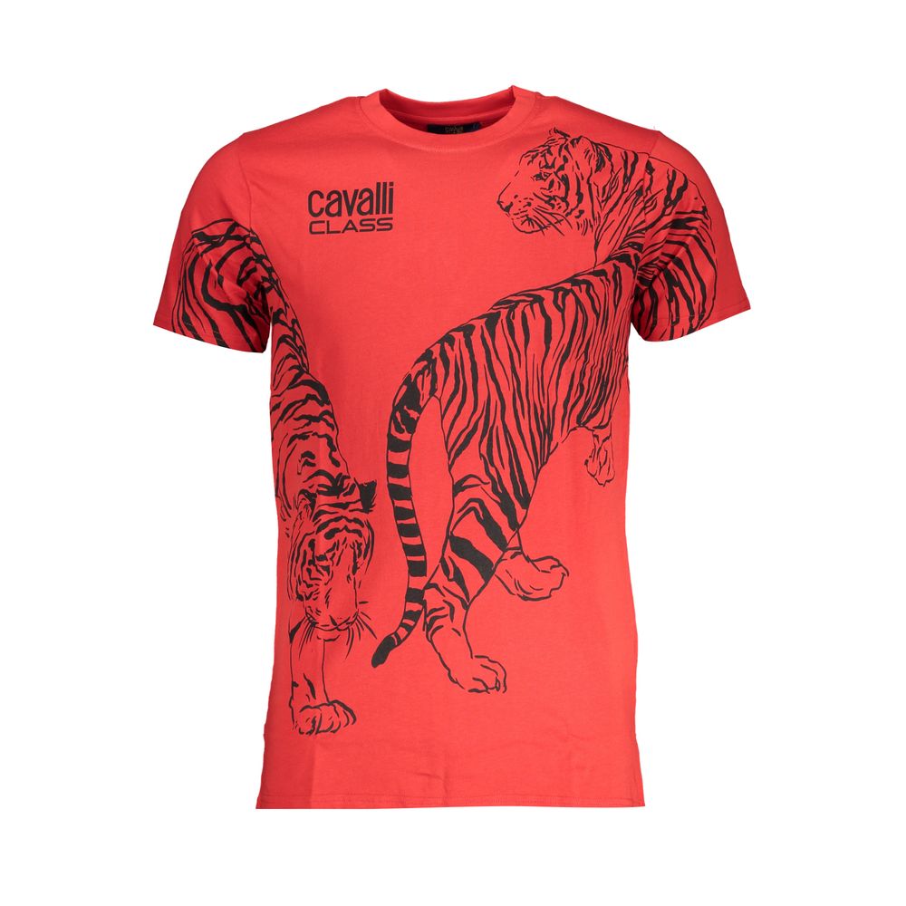 Red Cotton Men T-Shirt