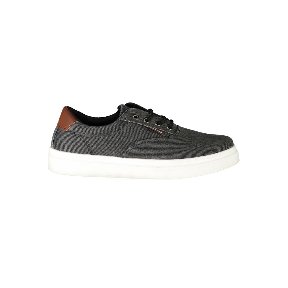 Black Polyurethane Men Sneaker - ventzia