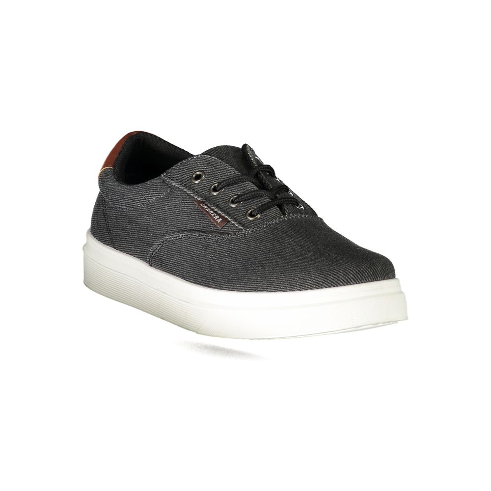 Black Polyurethane Men Sneaker - ventzia