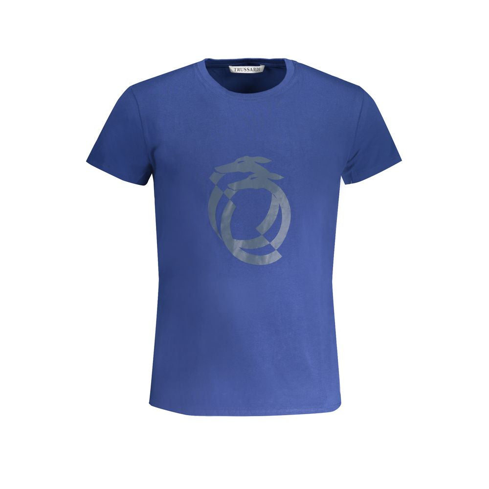 Blue Cotton Men's T-Shirt - ventzia