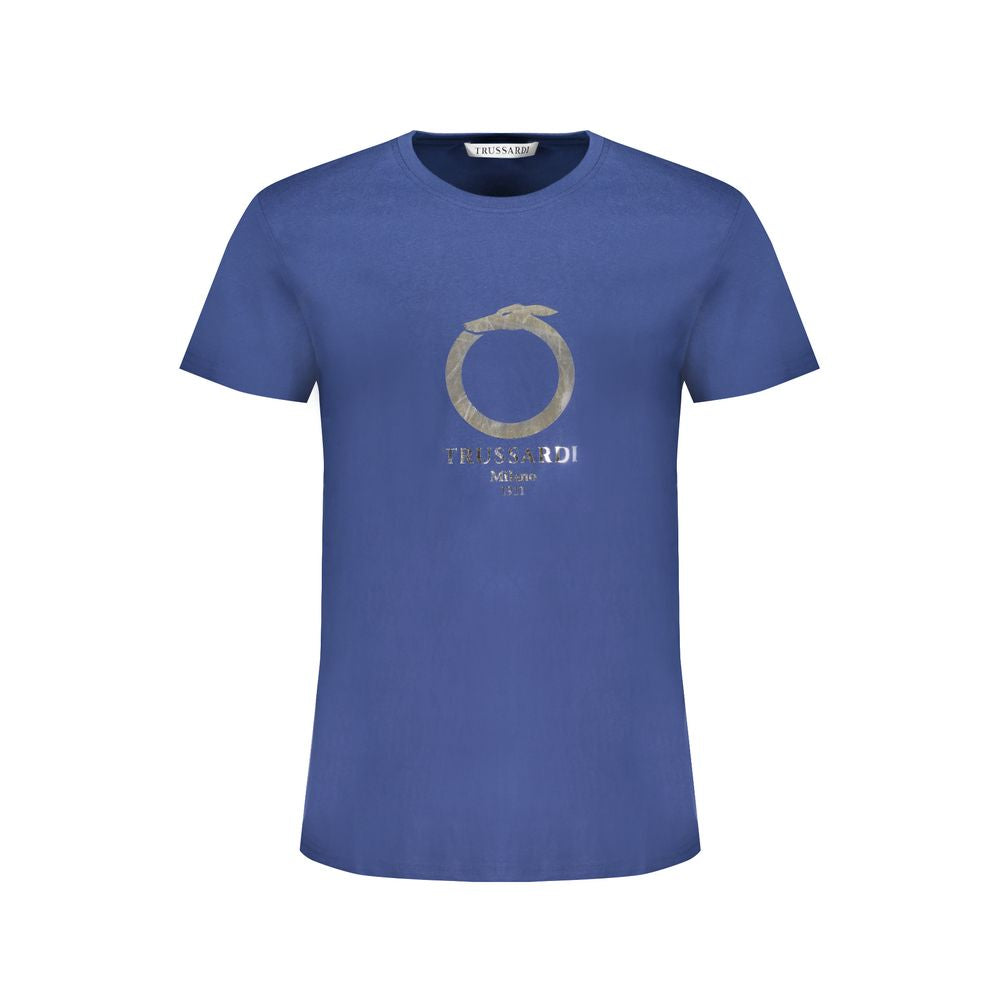 Blue Cotton Men T-Shirt - ventzia